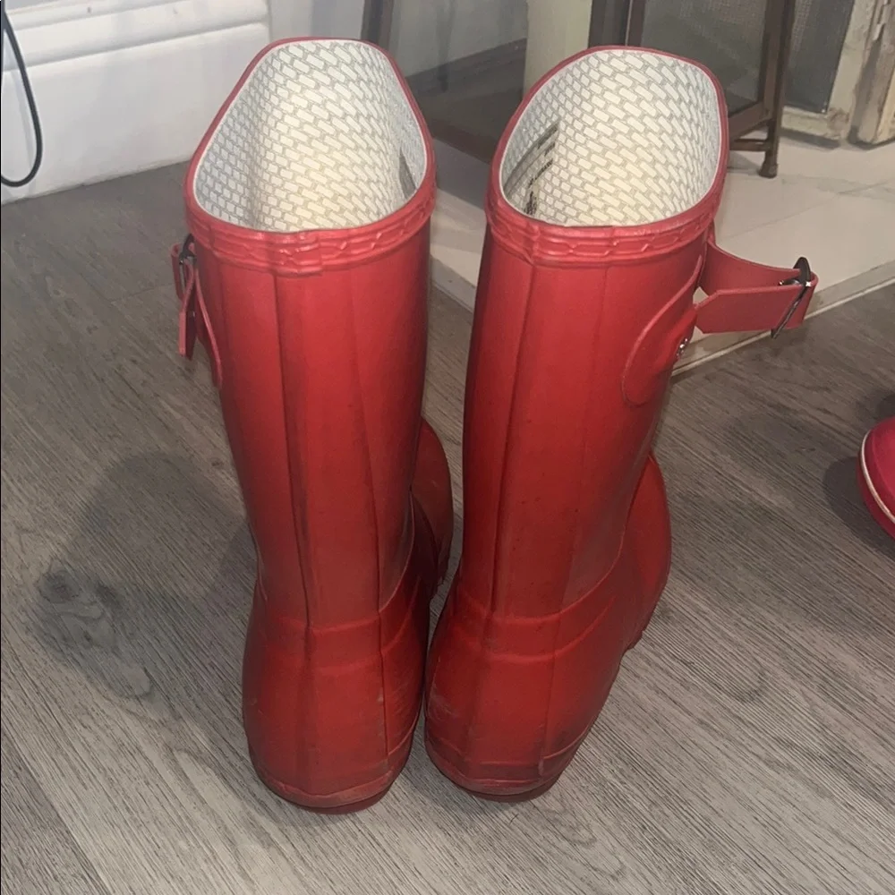 Hunter Red Tall Rain Boots